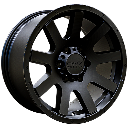 Envy Wheels - CRAZE - Black - SATIN BLACK - 20" x 9", 18 Offset, 6x139.7 (Bolt Pattern), 106.1mm HUB