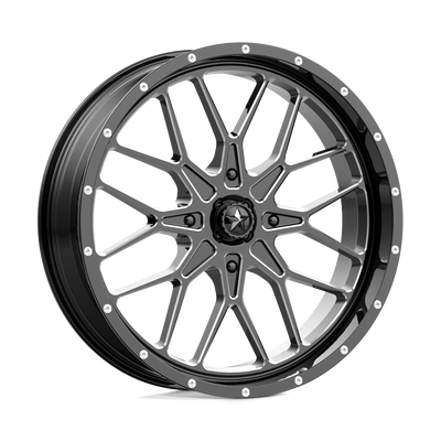 MSA Offroad Wheels - M45 PORTAL - Black - GLOSS BLACK MILLED - 20" x 7", 0 Offset, 4x137 (Bolt Pattern), 112.1mm HUB