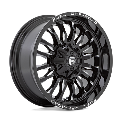 Fuel - D795 ARC - Black - GLOSS BLACK MILLED - 22" x 10", -18 Offset, 8x165.1 (Bolt Pattern), 125.1mm HUB
