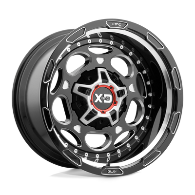XD Series - XD837 DEMODOG - Black - Gloss Black Milled - 20" x 9", 0 Offset, 6x135/139.7 (Bolt Pattern), 106.1mm HUB