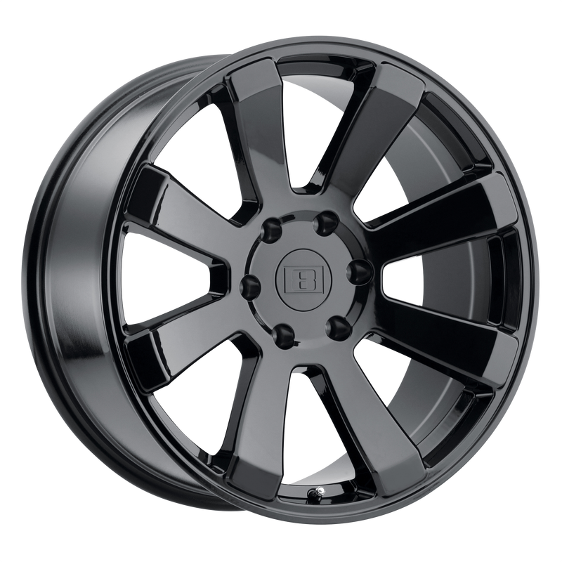 Level 8 - ENFORCER - Black - Gloss Black - 18" x 9", 12 Offset, 6x114.3 (Bolt Pattern), 76.1mm HUB