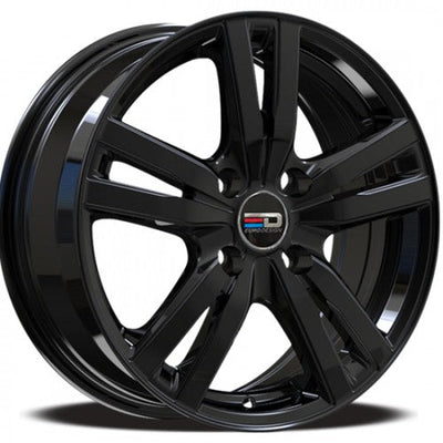 Euro Design - Ottano - Black - Gloss Black - 16" x 6.5", 38 Offset, 4x100 (Bolt Pattern), 67.1mm HUB