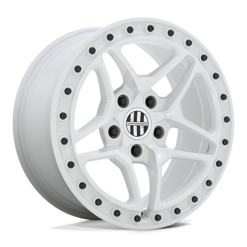 Victor Equipment Wheels - BERG - White - GLOSS WHITE WITH BLACK BOLTS - 17" x 8", 20 Offset, 5x130 (Bolt Pattern), 71.5mm HUB