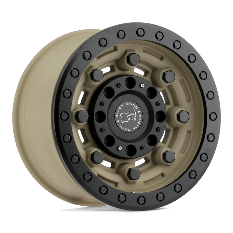 Black Rhino - GARRISON BEADLOCK - Desert Sand - Desert with Matte Black Ring - 17" x 8.5", 0 Offset, 6x139.7 (Bolt Pattern), 112.1mm HUB