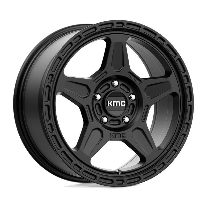 KMC Wheels - KM721 ALPINE - Black - Satin Black - 17" x 8", 38 Offset, 5x120 (Bolt Pattern), 74.1mm HUB