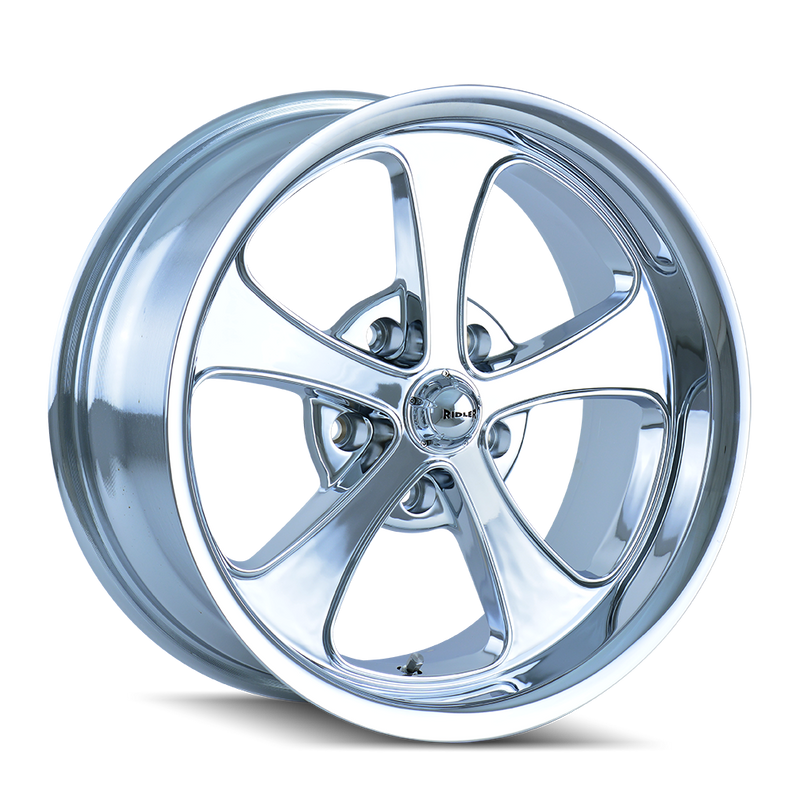 Ridler - 645 - Chrome - CHROME - 18" x 8", 0 Offset, 5x120.65 (Bolt Pattern), 83.8mm HUB
