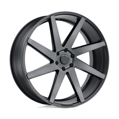 Status Wheels - BRUTE - Gunmetal - Carbon Graphite - 24" x 9.5", 30 Offset, 5x114.3 (Bolt Pattern), 76.1mm HUB