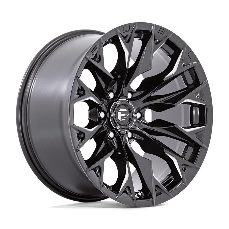 Fuel - D803 FLAME - Black - GLOSS BLACK MILLED - 20" x 9", 1 Offset, 5x127 (Bolt Pattern), 71.5mm HUB