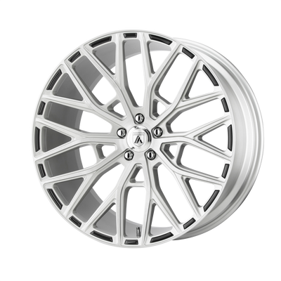 Asanti Black - ABL-21 LEO - Silver - BRUSHED SILVER - 20" x 9", 35 Offset, 5x112 (Bolt Pattern), 72.56mm HUB