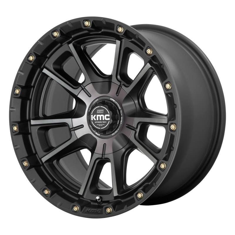 KMC Wheels - KM100 SYNC - Gunmetal - SATIN BLACK WITH GRAY TINT - 20" x 9", 0 Offset, 6x120/139.7 (Bolt Pattern), 78.1mm HUB