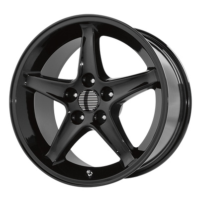 OE Creations - PR102 - Black - Gloss Black - 17" x 9", 18 Offset, 4x108 (Bolt Pattern), 64.2mm HUB
