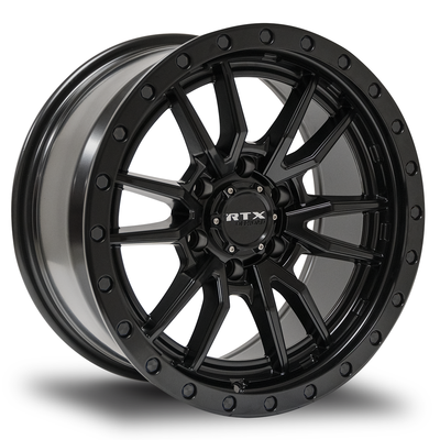 RTX Wheels - Wolf - Black - Satin Black - 18" x 9", 10 Offset, 6x135 (Bolt Pattern), 87.1mm HUB