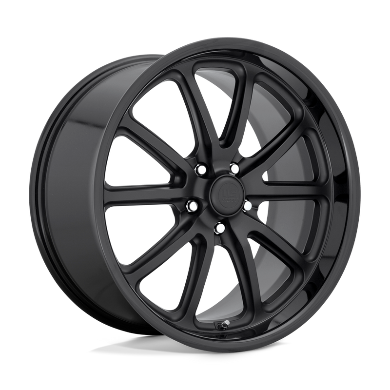 US Mag - U123 RAMBLER - Black - GLOSS BLACK MATTE BLACK - 22" x 11", 18 Offset, 5x127 (Bolt Pattern), 78.1mm HUB