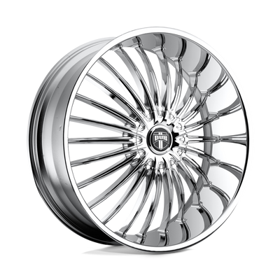 DUB - S140 SUAVE - Polished - CHROME PLATED - 26" x 9.5", 15 Offset, 5x115/120.65 (Bolt Pattern), 72.6mm HUB