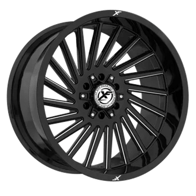 XF Off-Road - XF-239 - Black - Gloss Black Milled - 20" x 10", -12 Offset, 5x127/139.7 (Bolt pattern), 78.1mm HUB