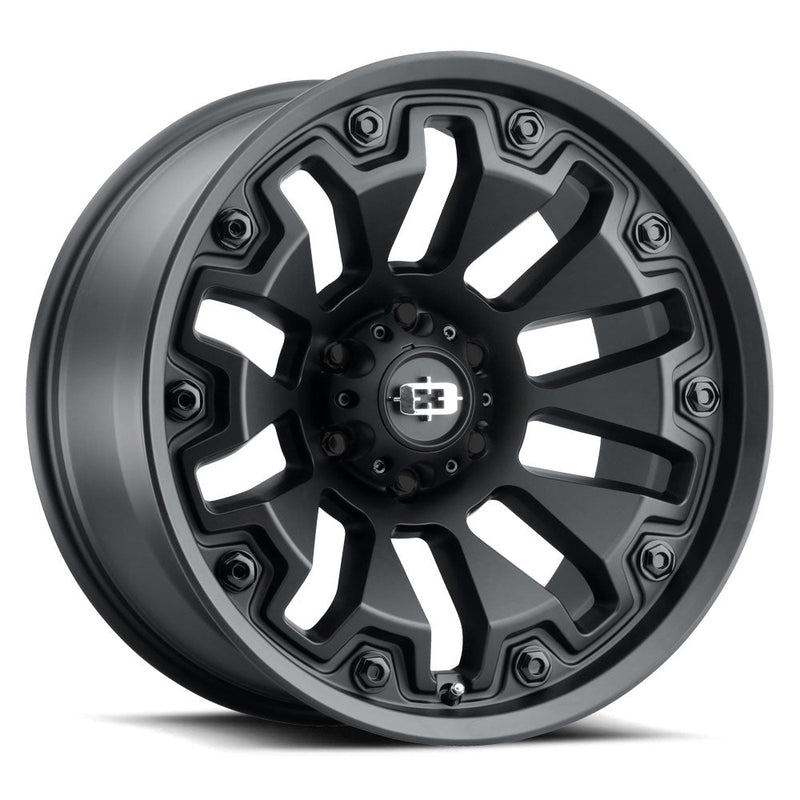 Vision Wheel Off-Road - 362 ARMOR - Black - Satin Black - 20" x 9", 12 Offset, 8x180 (Bolt Pattern), 124.2mm HUB
