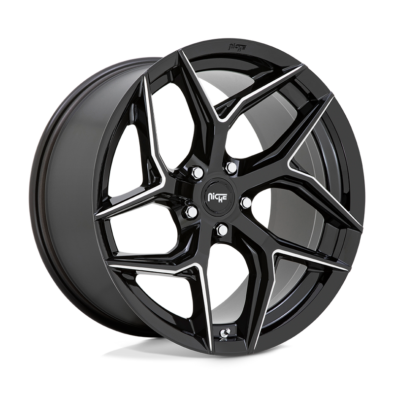 Niche - M266 TORSION - Black - GLOSS BLACK MILLED - 20" x 9", 35 Offset, 5x120 (Bolt Pattern), 72.6mm HUB