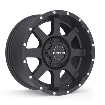 KranK Off-road - Slick - Black - Satin Black - 18" x 9", 0 Offset, 5x114.3/127 (Bolt Pattern), 78.1mm HUB