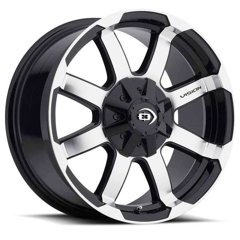 Vision Wheel Off-Road - 413 VALOR - Black - Gloss Black Machined Face - 18" x 8.5", 18 Offset, 5x139.7/150 (Bolt Pattern), 110.2mm HUB