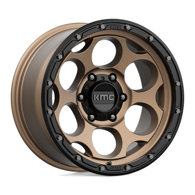 KMC Wheels - KM541 DIRTY HARRY - Bronze - MATTE BRONZE WITH BLACK LIP - 17" x 9", -12 Offset, 6x139.7 (Bolt Pattern), 106.1mm HUB