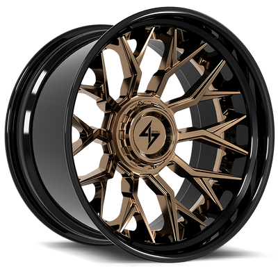 Sentali - BFX2 - Black - Gloss Black Lip / Bronze Centre - 22" x 12", -44 Offset, 8x165.1/180 (Bolt pattern), 125.20mm HUB