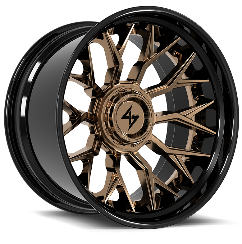 Sentali - BFX2 - Black - Gloss Black Lip / Bronze Centre - 22" x 12", -44 Offset, 8x165.1/180 (Bolt pattern), 125.20mm HUB