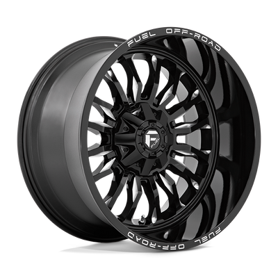 Fuel - D795 ARC - Black - GLOSS BLACK MILLED - 22" x 12", -44 Offset, 5x139.7/150 (Bolt Pattern), 110.1mm HUB