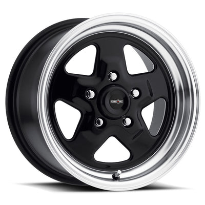 Vision Wheel American Muscle - 521 NITRO - Black - Gloss Black Machined Lip - 15" x 10", 0 Offset, 5x114.3 (Bolt Pattern), 83.1mm HUB