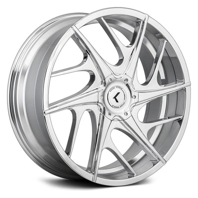 Kraze Wheels - ROGUE - Chrome - CHROME - 20" x 8.5", 15 Offset, 5x115/120 (Bolt Pattern), 74.1mm HUB