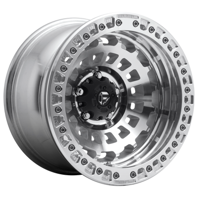 Fuel - D102 ZEPHYR BEADLOCK - Silver - GLOSS MACHINED - 17" x 9", -15 Offset, 5x127 (Bolt Pattern), 71.5mm HUB