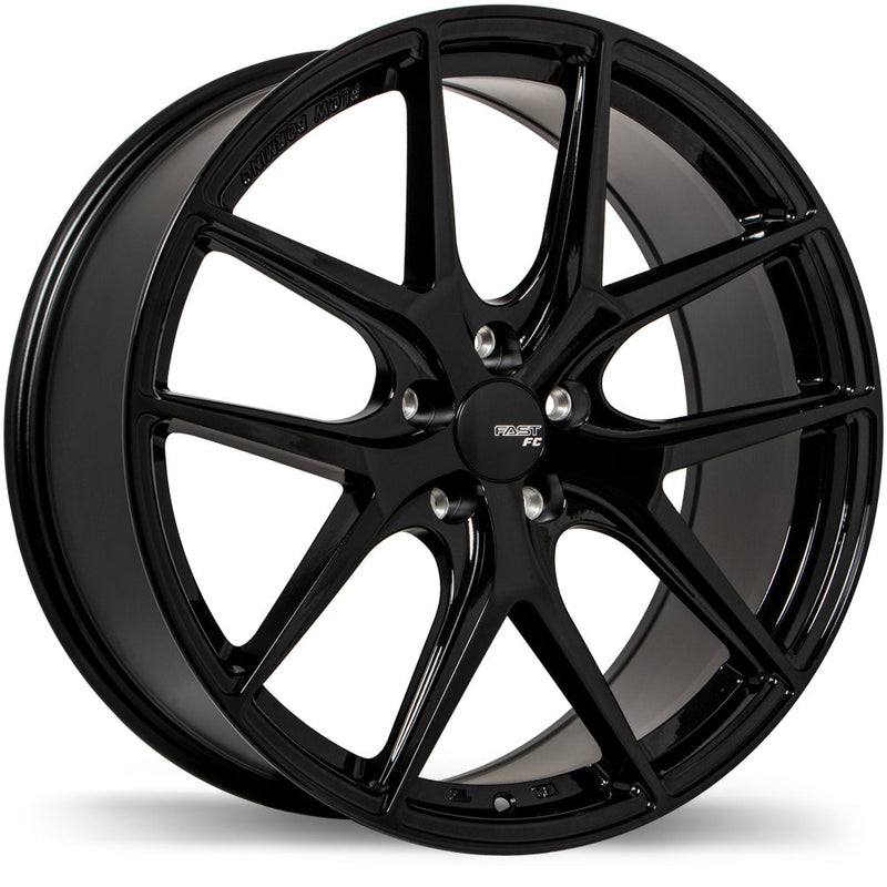 Fast Wheels - FC04 - Black - Metallic Black - 18" x 9", 30 Offset, 5x120 (Bolt Pattern), 72.6mm HUB