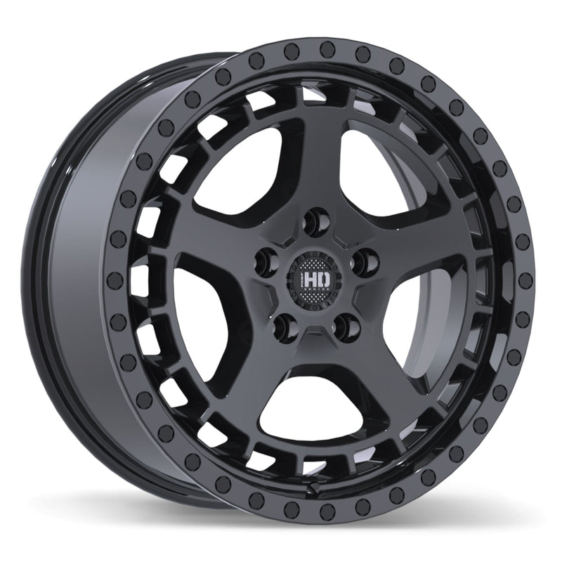 Fast HD - Overland - Black - Gloss Black - 18" x 7.5", 40 Offset, 5x112 (Bolt Pattern), 72.6mm HUB