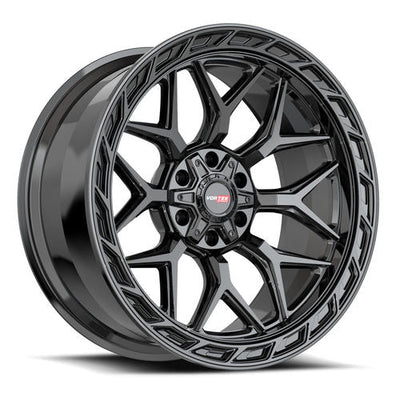 Vortek Offroad - VRP-504 ENZO - Black - Gloss Black - 20" x 9", 0 Offset, 5x139.7/150 (Bolt pattern), 110.3mm HUB