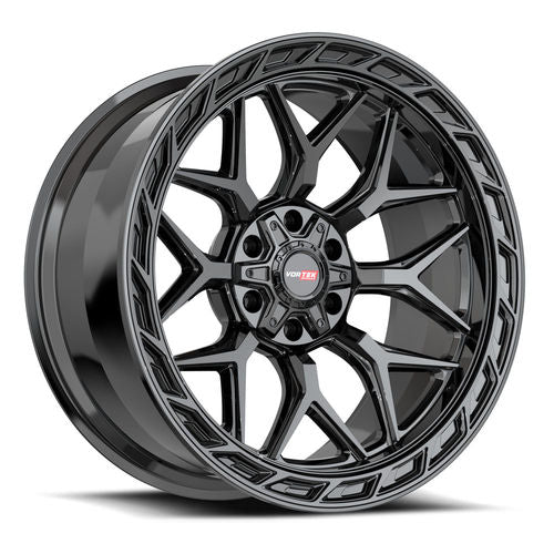 Vortek Offroad - VRP-504 ENZO - Black - Gloss Black - 20" x 9", 18 Offset, 6x135/139.7 (Bolt pattern), 106.1mm HUB