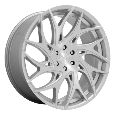 DUB - S260 G.O.A.T. - Silver - SILVER BRUSHED FACE - 22" x 9", 35 Offset, 5x120 (Bolt Pattern), 72.6mm HUB