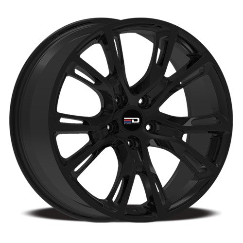 Euro Design - SRT - Black - Gloss Black - 20" x 9", 34 Offset, 5x127 (Bolt Pattern), 71.6mm HUB