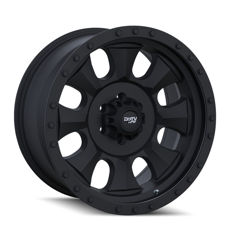 Dirty Life - IRONMAN - Black - MATTE BLACK/BLACK BEADLOCK - 17" x 8.5", 6 Offset, 6x135 (Bolt Pattern), 87.1mm HUB
