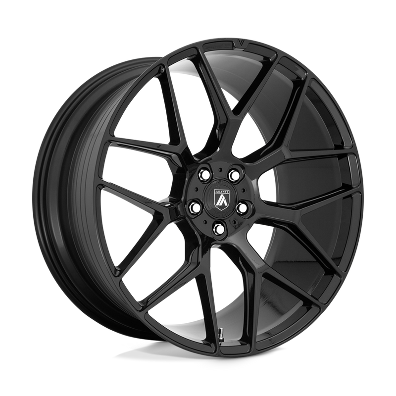 Asanti Black - ABL-27 DYNASTY - Black - GLOSS BLACK - 20" x 9", 25 Offset, 5x112 (Bolt Pattern), 72.6mm HUB