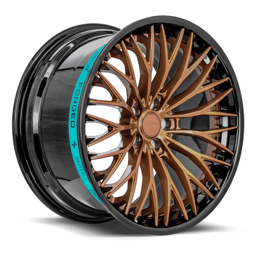 Sentali - SB1 - Black - Gloss Black Lip / Gloss Bronze Centre - 19" x 9.5", 38 Offset, 5x120 (Bolt pattern), 72.6mm HUB