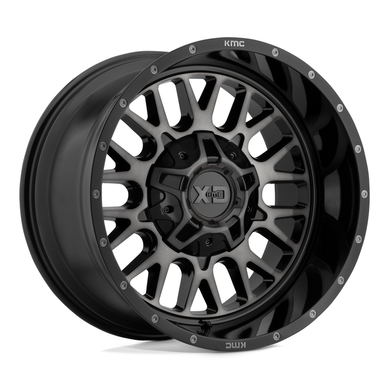 XD Series - XD842 SNARE - Black - GLOSS BLACK GRAY TINT - 20" x 10", -18 Offset, 6x135/139.7 (Bolt Pattern), 106.1mm HUB