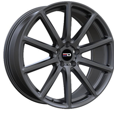 Euro Design - Legend - Gunmetal - Matte Gunmetal - 20" x 8.5", 40 Offset, 5x108 (Bolt Pattern), 67.1mm HUB