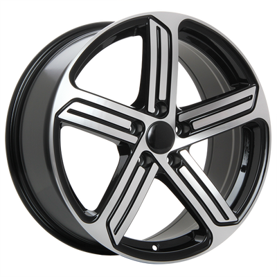 ART - Replica 40 - Black - Gloss Black - Machined Face - 17" x 7.5", 45 Offset, 5x112 (Bolt Pattern), 57.1mm HUB