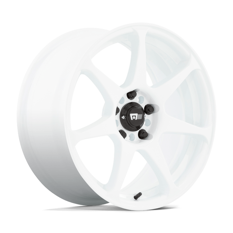 Motegi - MR154 BATTLE - White - WHITE - 17" x 8", 30 Offset, 5x100 (Bolt Pattern), 72.6mm HUB