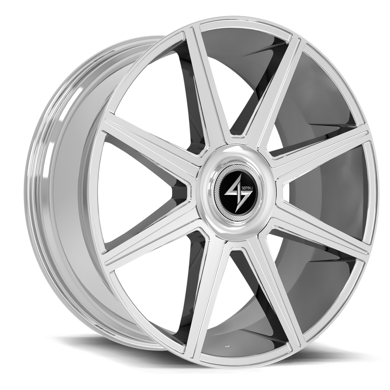 Sentali - Aristocrat - Chrome - Chrome - 24" x 10", 20 Offset, 6x135, 139.7 (Bolt Pattern), 106.1mm HUB