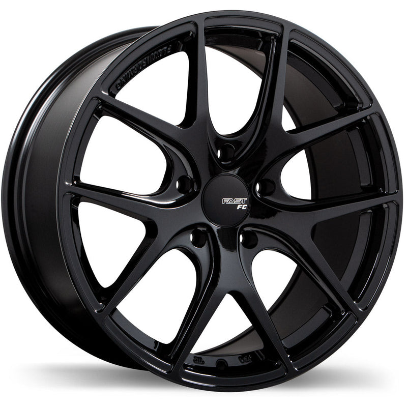 Fast Wheels - FC04 - Black - Metallic Black - 17" x 8", 35 Offset, 5x120 (Bolt Pattern), 72.6mm HUB