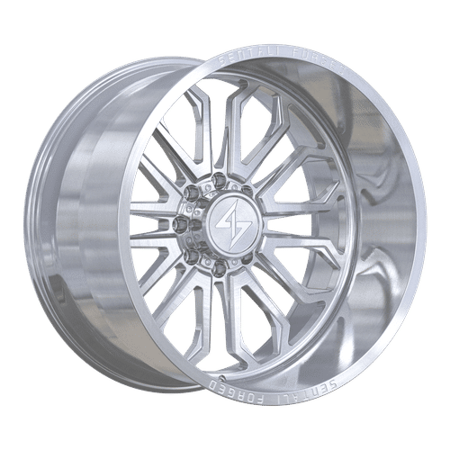 Sentali - Forged SF-3 - Silver - Brushed Milled - 26" x 12", -44 Offset, 8x165.1 (Bolt pattern), 125.2mm HUB