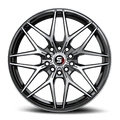 Spec-1 Racing - SP-60 - Black - Gloss Black & Machined - 17" x 7.5", 42 Offset, 5x100/114.3 (Bolt pattern), 73.10mm HUB