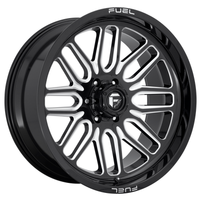 Fuel - D662 IGNITE - Black - GLOSS BLACK MILLED - 22" x 10", -18 Offset, 5x127 (Bolt Pattern), 78.1mm HUB