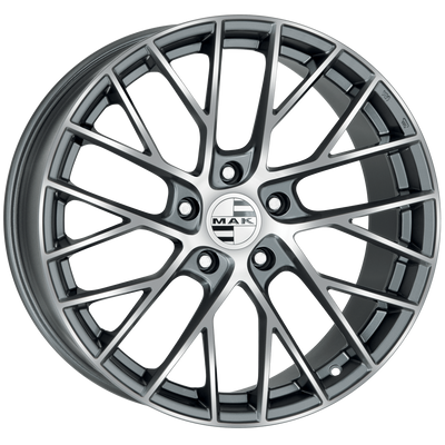 Mak Wheels - MONACO - Gunmetal - GUN MET-MIRROR FACE - 19" x 8.5", 52 Offset, 5x130 (Bolt Pattern), 71.6mm HUB