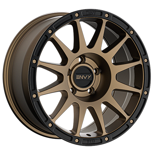 Envy Wheels - FFT8BZ - Bronze - BRONZE / BLACK LIP - 17" x 8.5", 10 Offset, 5x127 (Bolt Pattern), 71.5mm HUB